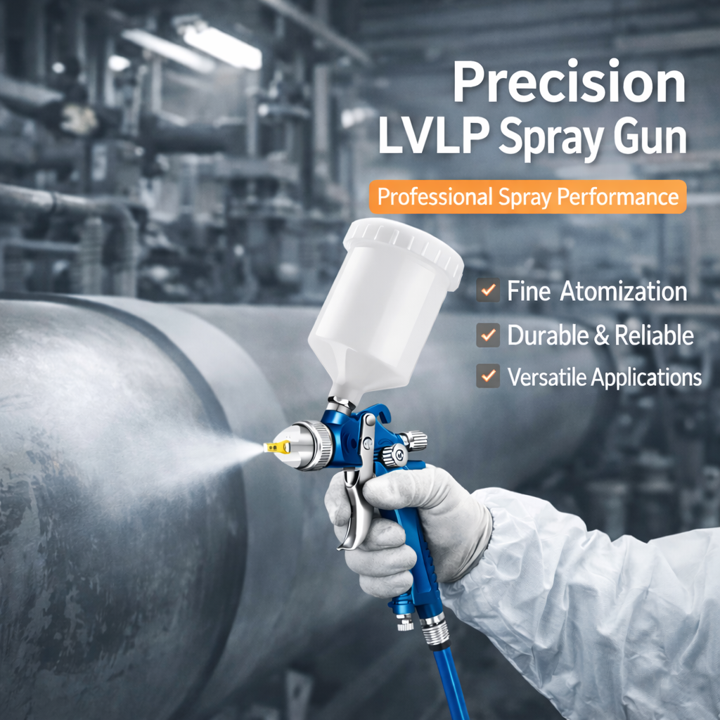 LVLP Spray Gun for Fence and Outdoor Painting – Low Pressure Professional Paint Sprayer