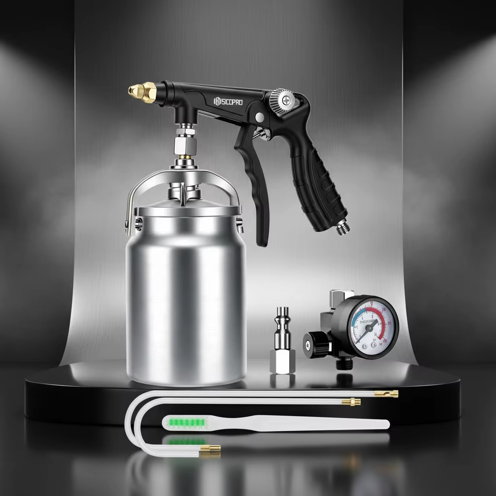 Professional Pneumatic Cleaning Spray Gun Kit with Aluminum Canister (Set Image 7)