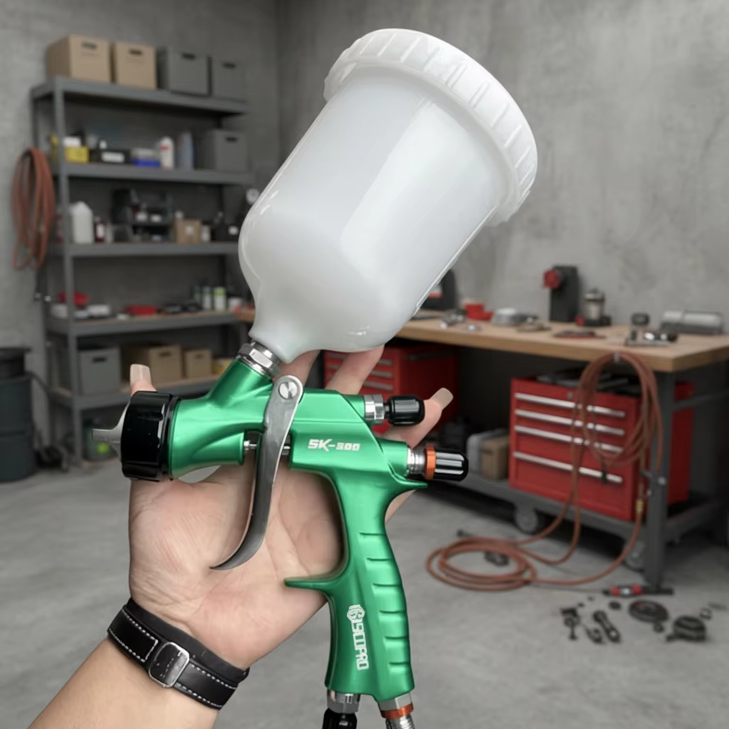 Gravity Feed LVLP Paint Spray Gun with Adjustable Control System