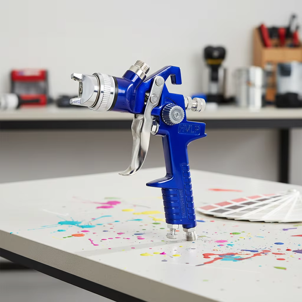 Blue HVLP Pneumatic Spray Gun High Efficiency B7
