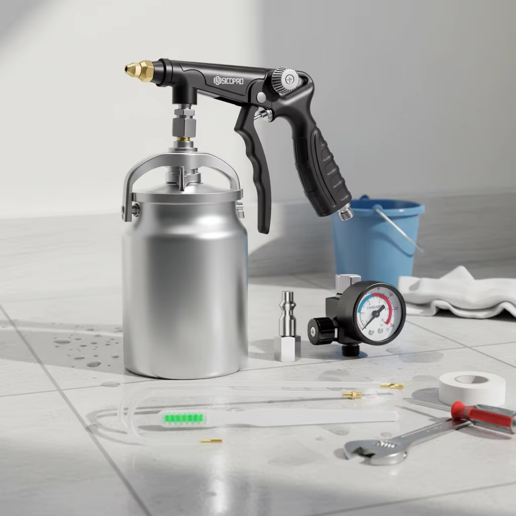 Professional Pneumatic Cleaning Spray Gun Kit with Aluminum Canister (Set Image 6)
