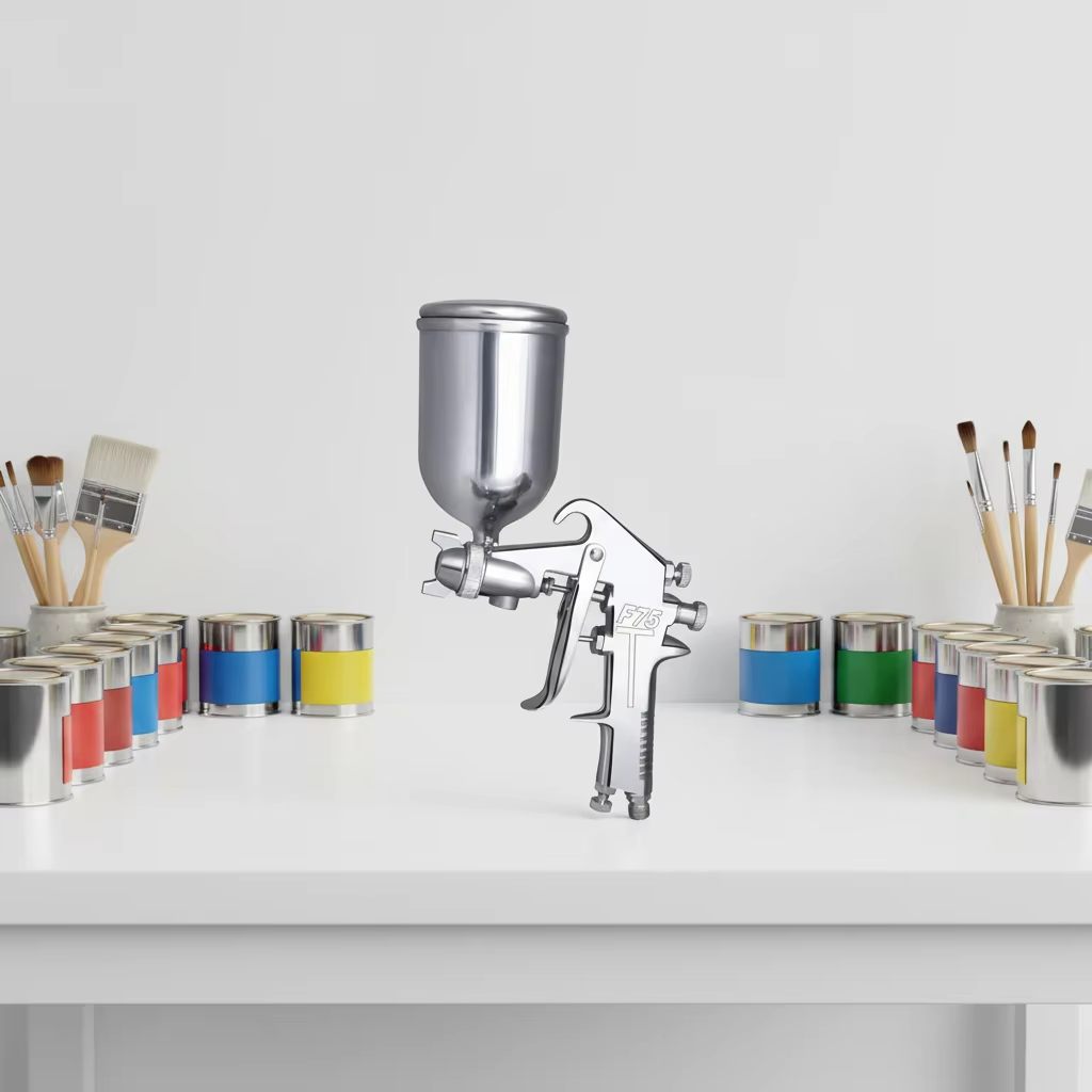 F75 Compact Gravity Feed Spray Gun for Precision Coating