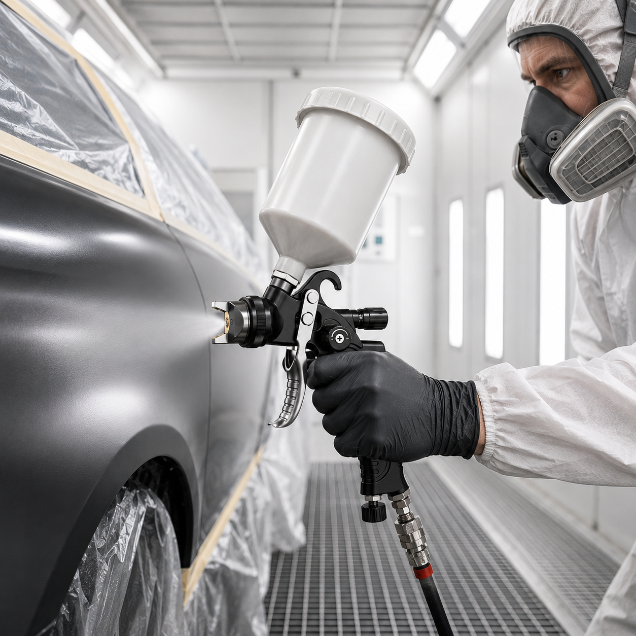 Professional Automotive Refinishing Gravity Feed Spray Gun for Car Painting
