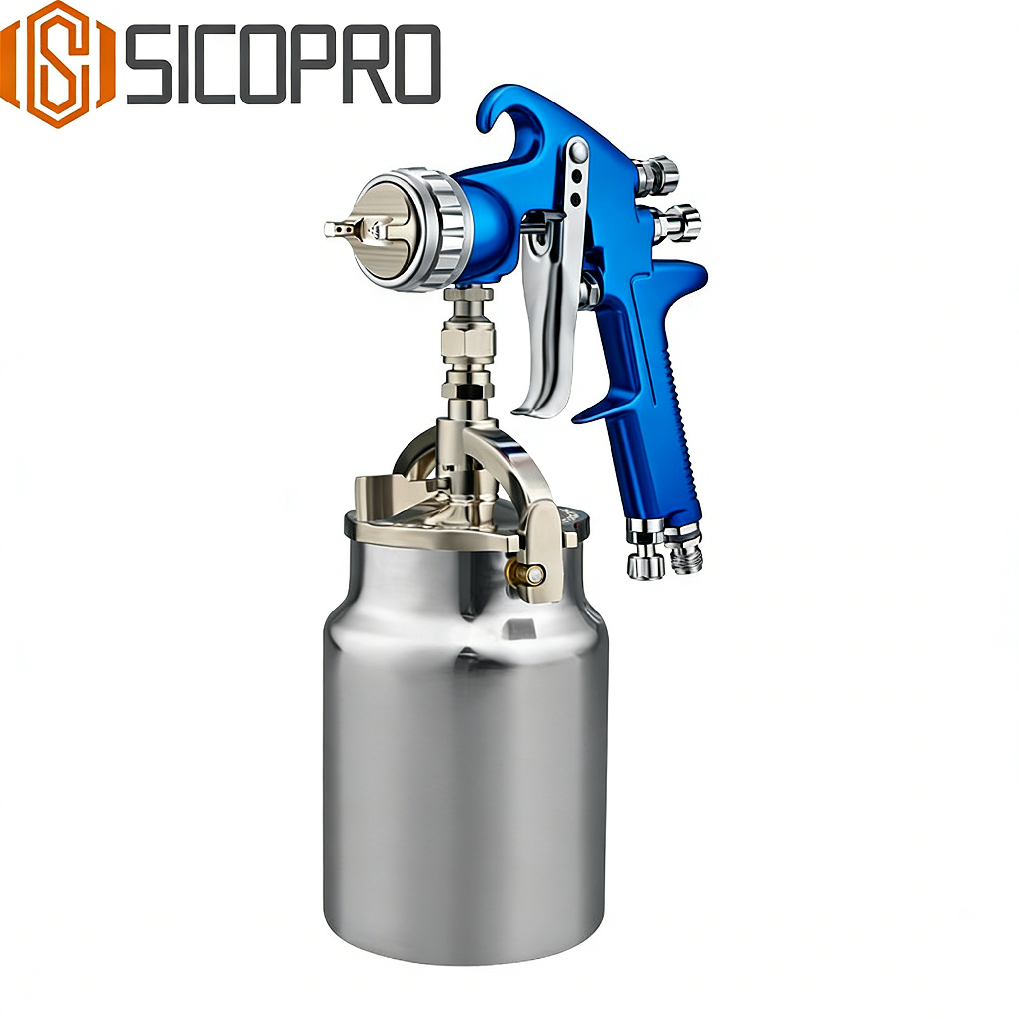 GSG Blue LVLP Refinished Paint Spray Gun with High Precision Nozzle