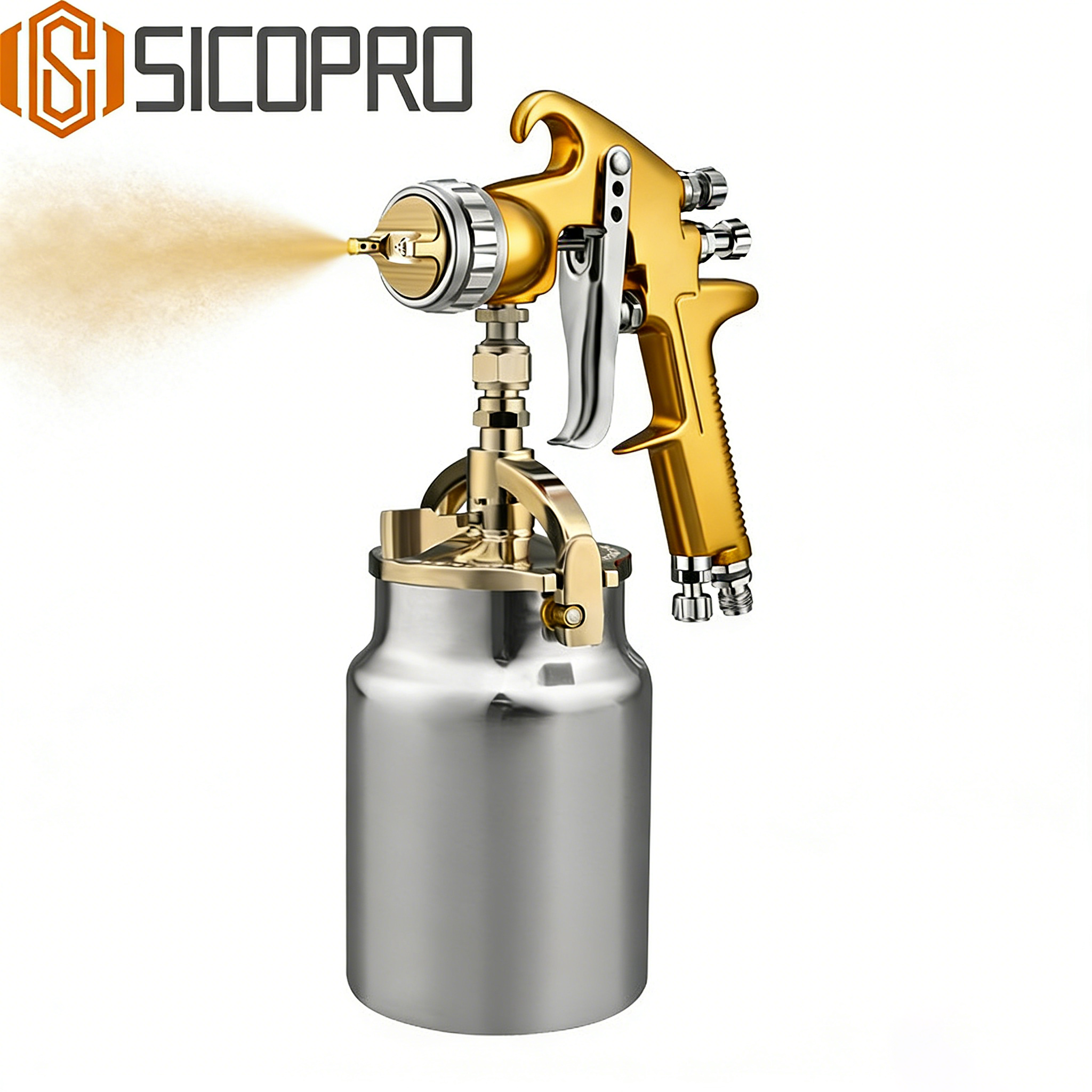 GSG Gold LVLP Refinished Paint Spray Gun with Precision Atomization