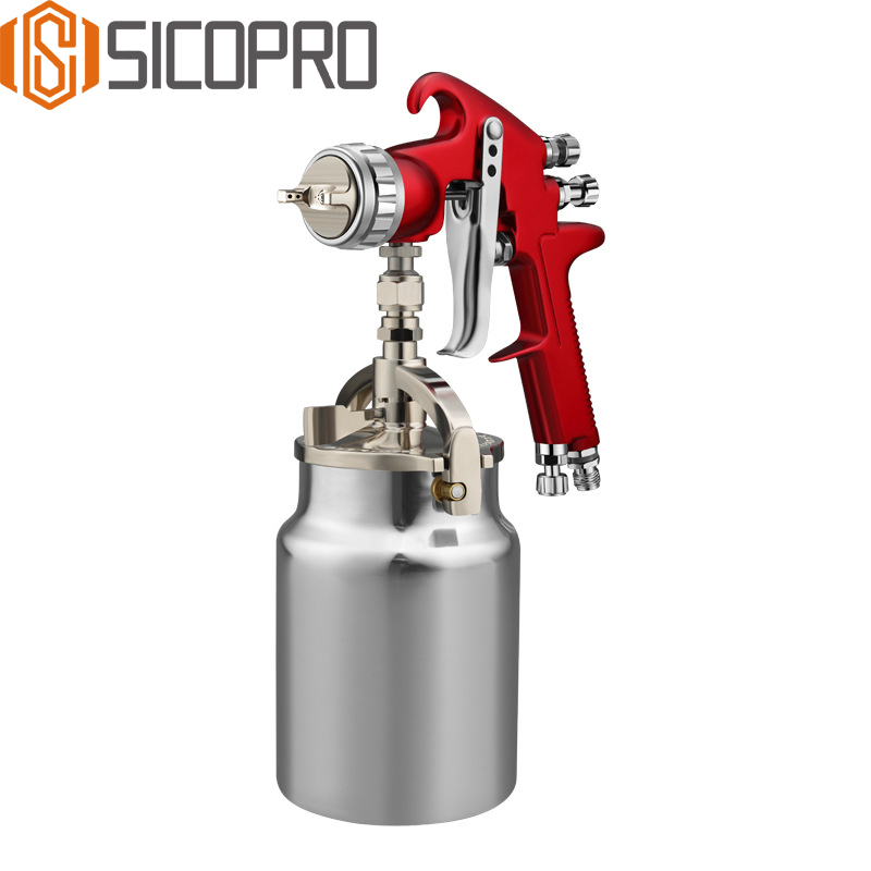 SICOPRO GSG LVLP Spray Gun 1.8mm Stainless Steel Pressure Feed Paint Gun for Automotive & Industrial Refinishing