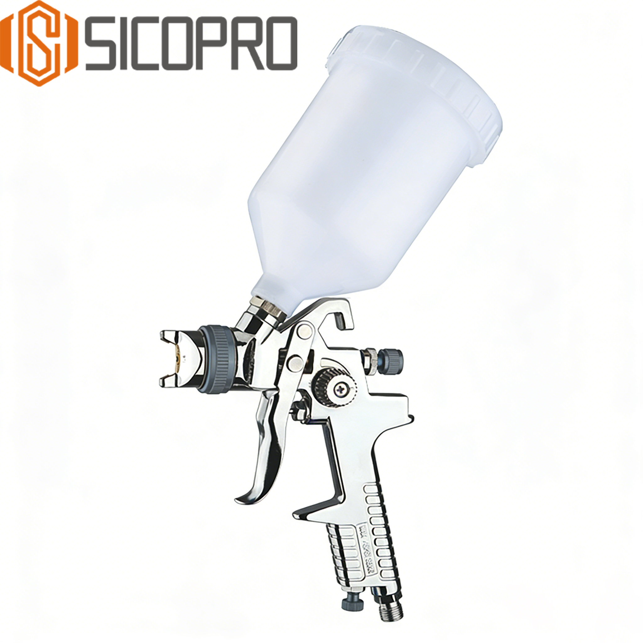 Refinished Painting LVLP Spray Gun H-827A - SILVER