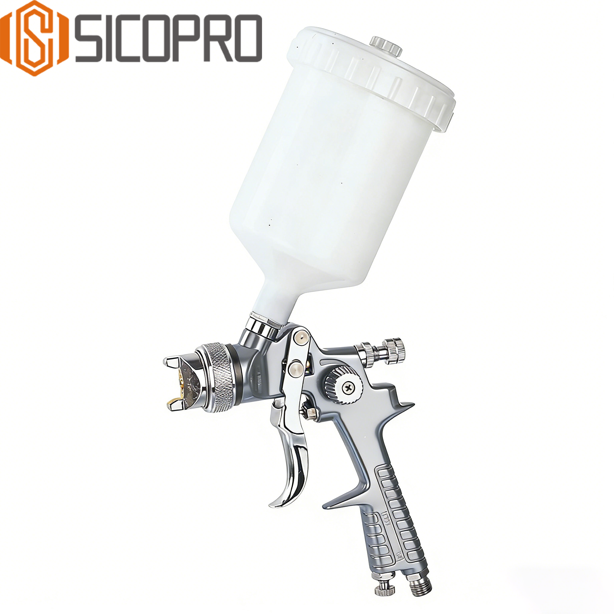 Refinished Painting LVLP Spray Gun H-881P - SILVER