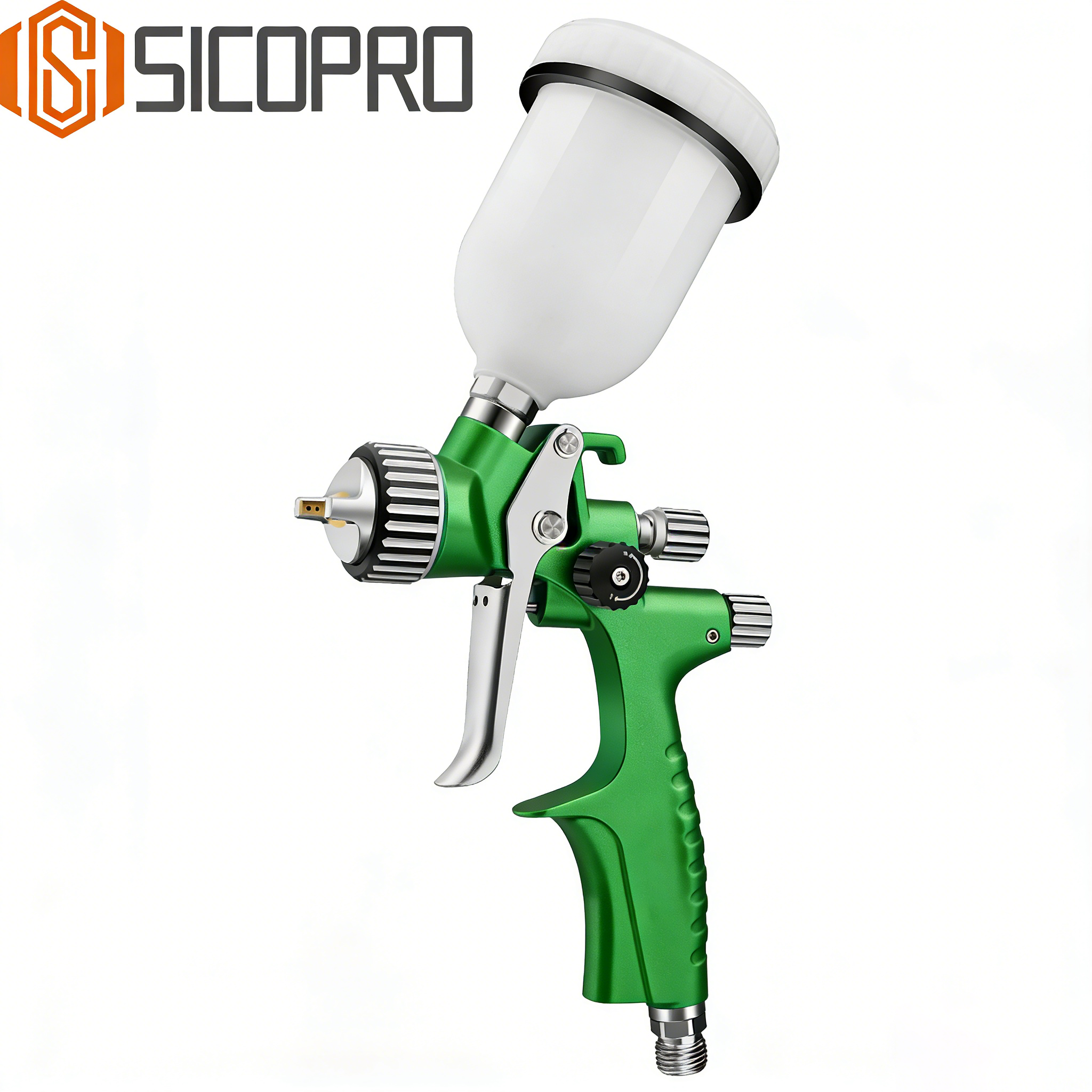 Green Mini LVLP Spray Gun for Detail and Touch-up Work