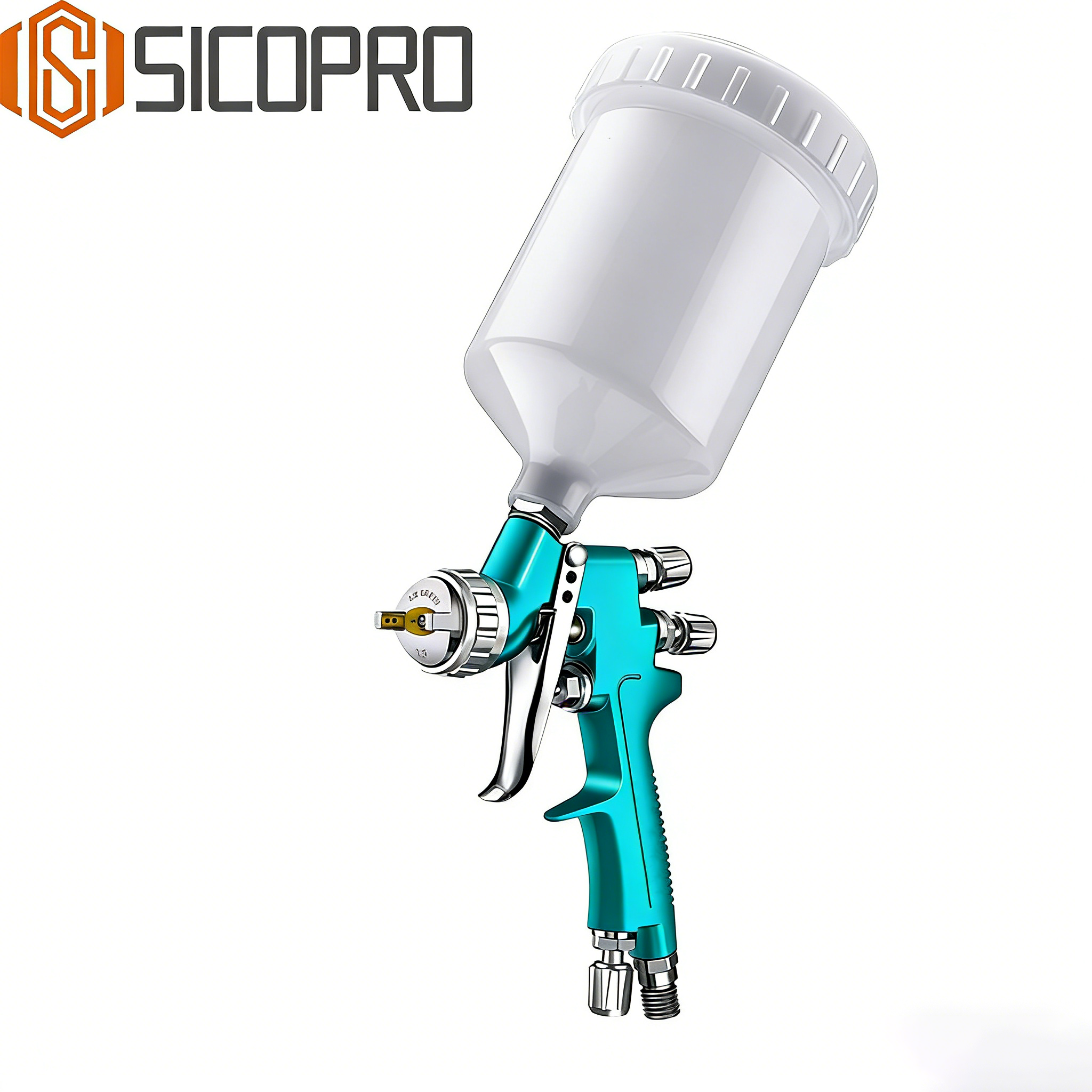 SICOPRO MP-791 Cyan LVLP Spray Gun – Precision Gravity Feed Paint Tool for Refinish Applications