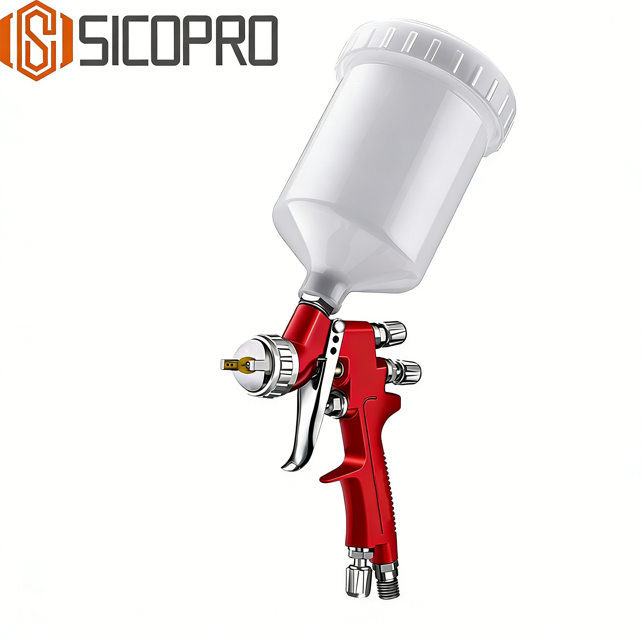 SICOPRO MP-791 LVLP Refinished Painting Spray Gun – Red