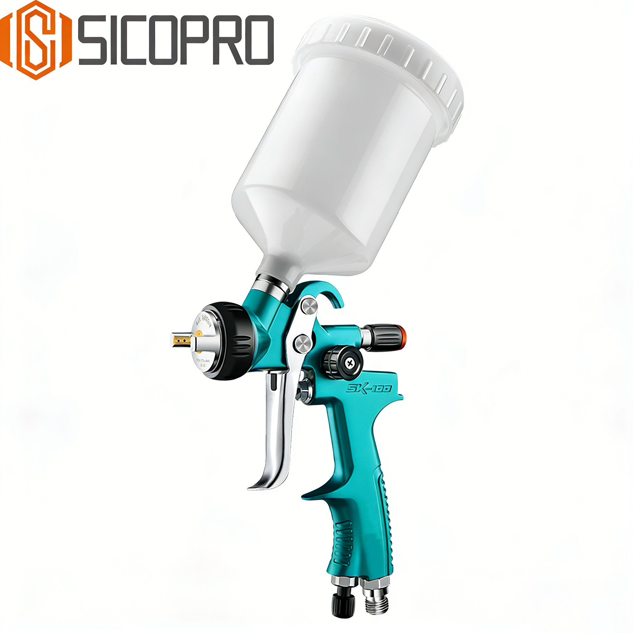 Refinished Painting LVLP Spray Gun SK-100 - Cyan
