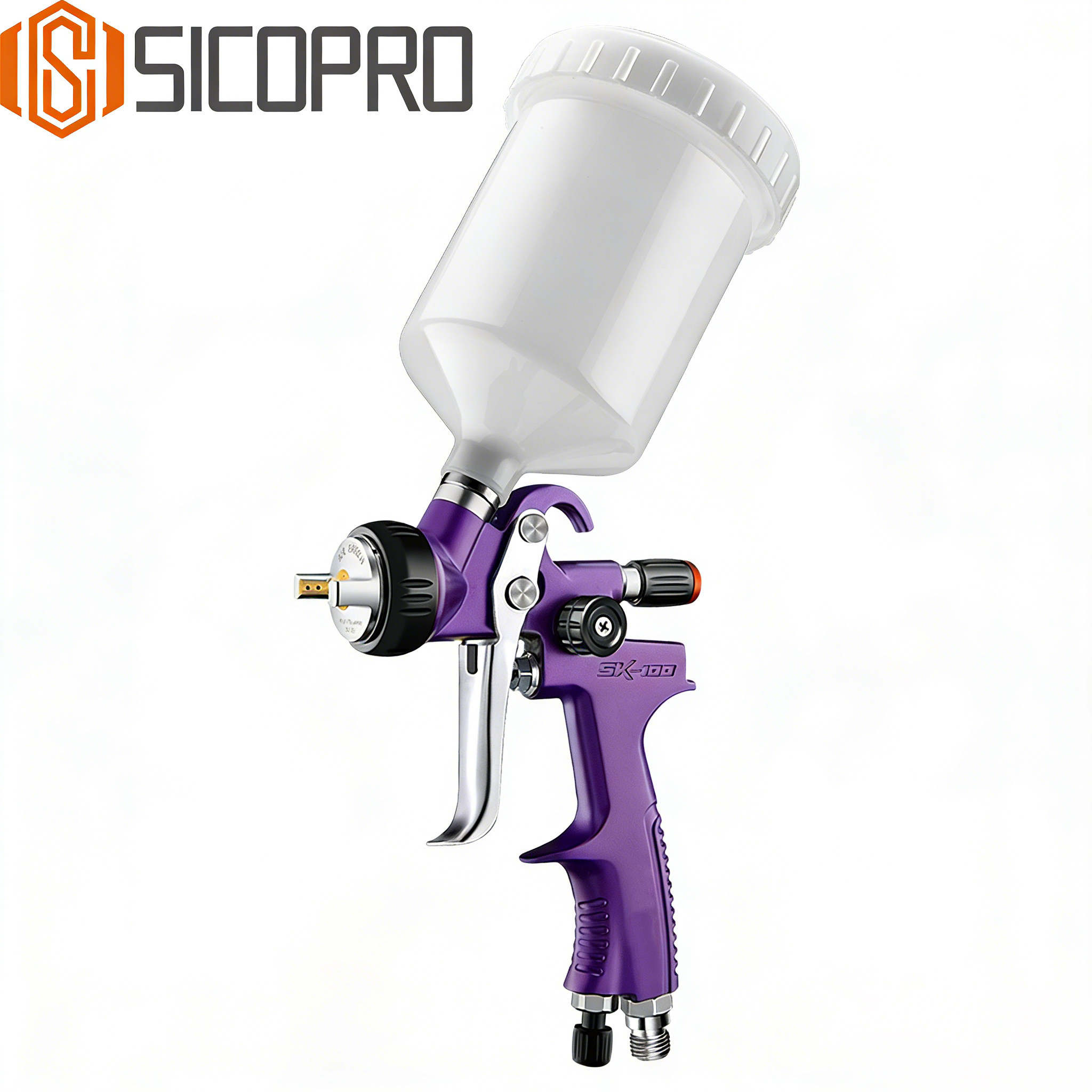 Refinished Painting LVLP Spray Gun SK-100 - Purple