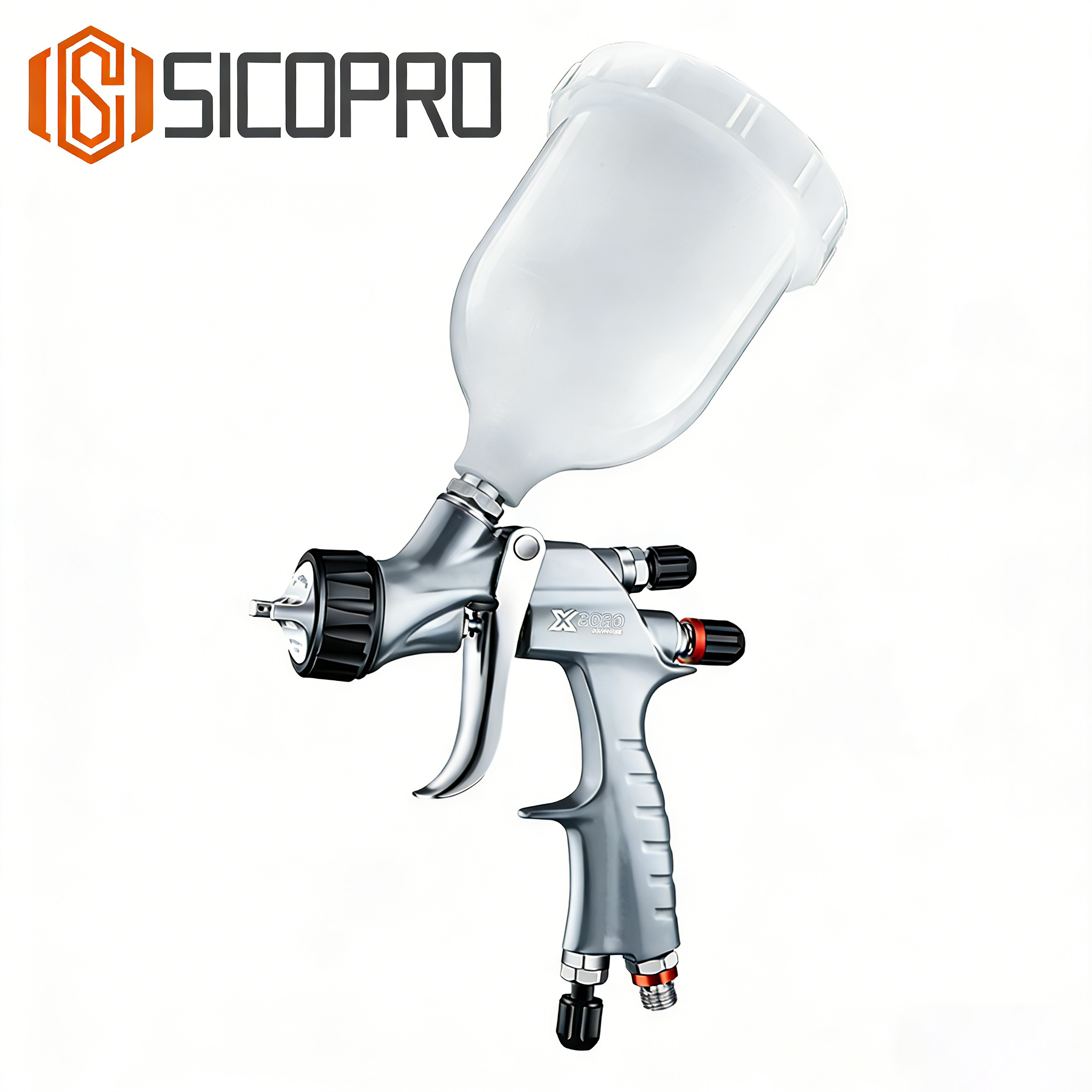 SICOPRO SK-301 LVLP Spray Gun 1.3/1.4mm Silver Edition