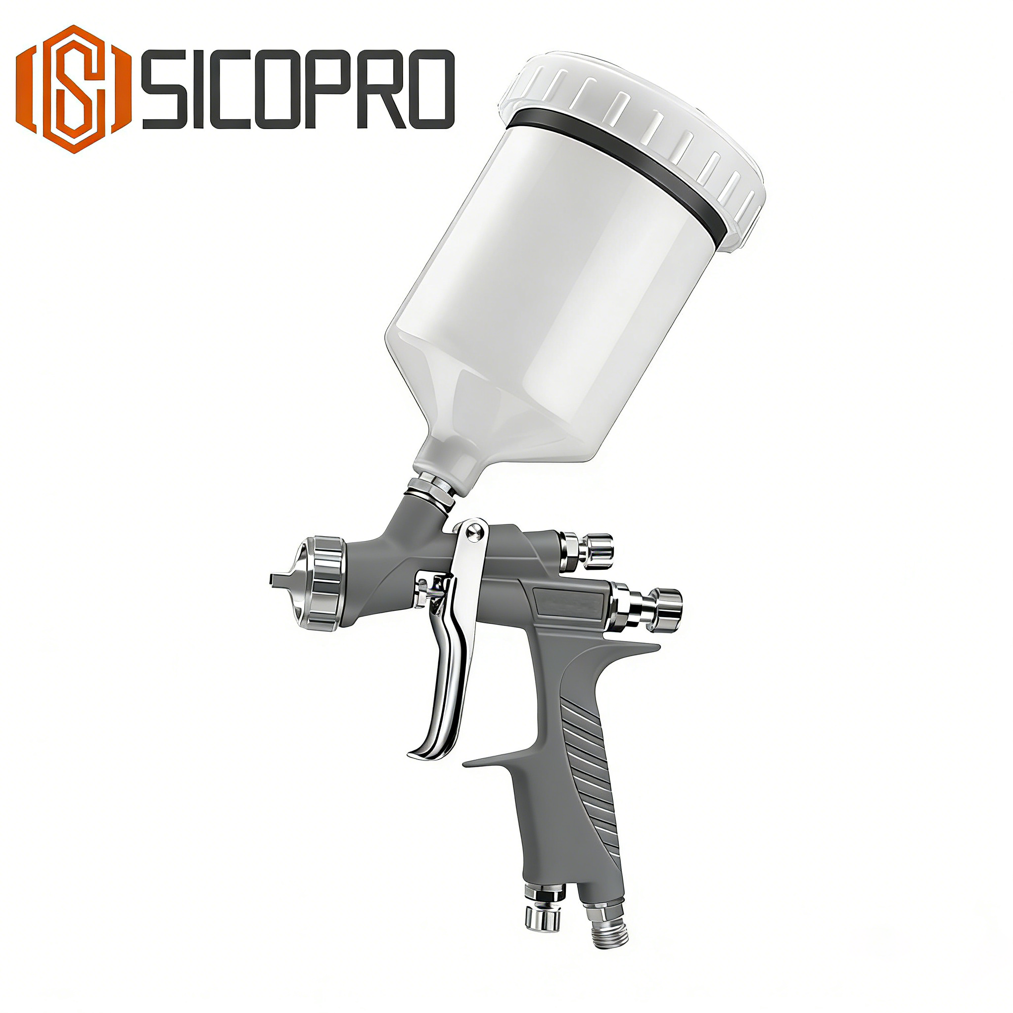 SICOPRO SK-301 LVLP Refinished Painting Spray Gun – Silver