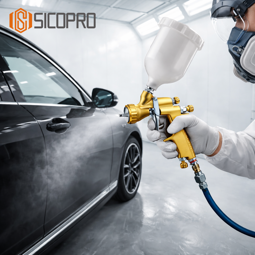 SICOPRO SK-735 Golden LVLP Refinished Painting Spray Gun