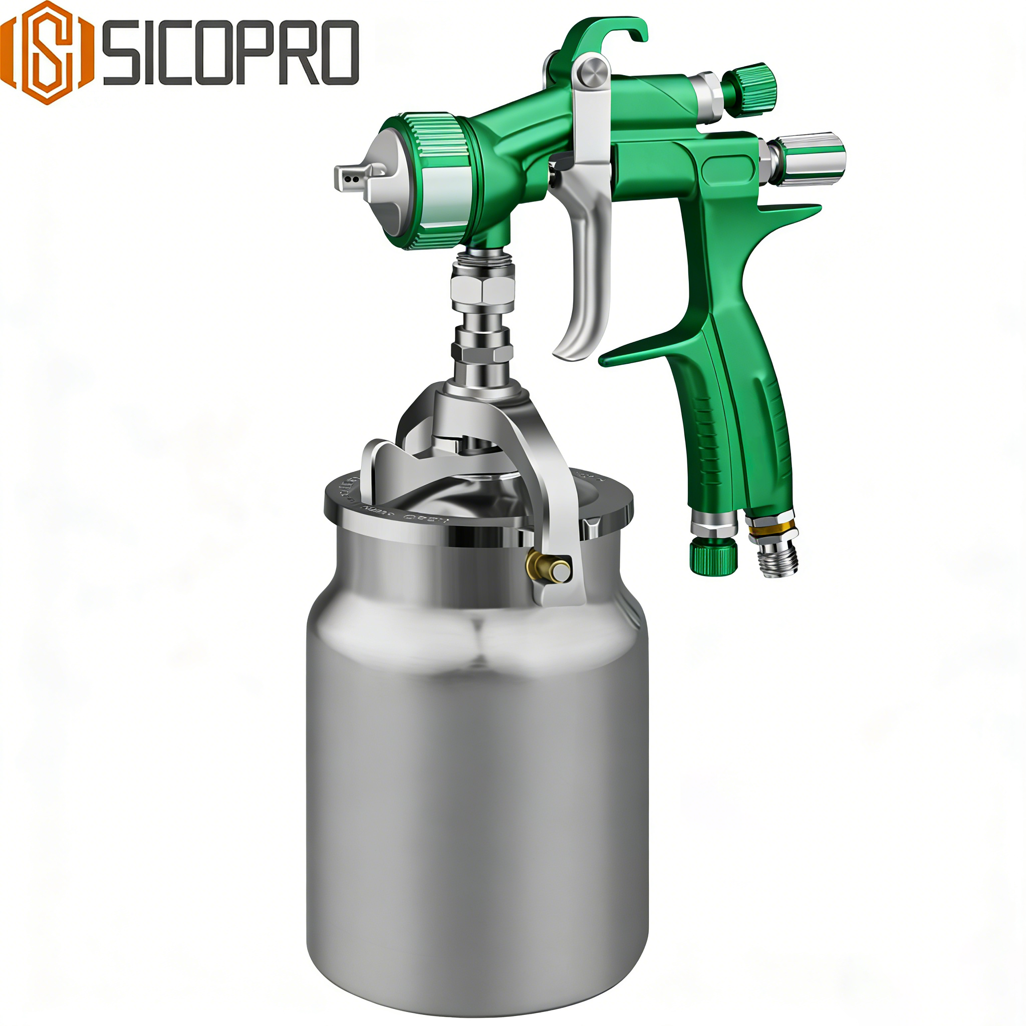 SK-UVU Green LVLP Paint Spray Gun with Precision Nozzle
