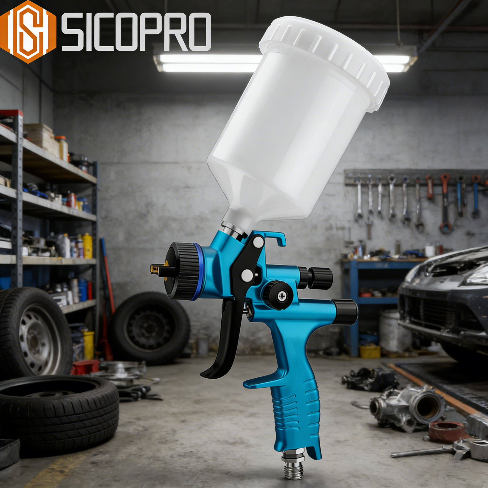 SICOPRO SK2021 LVLP Automotive Spray Gun – Blue Edition