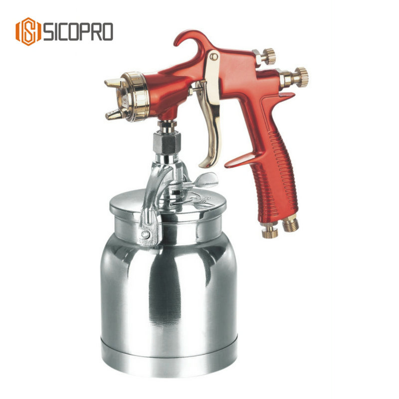 S200 Professional Siphon Feed Pneumatic Spray Gun with Aluminum Paint Cup for Automotive and Industrial Coating