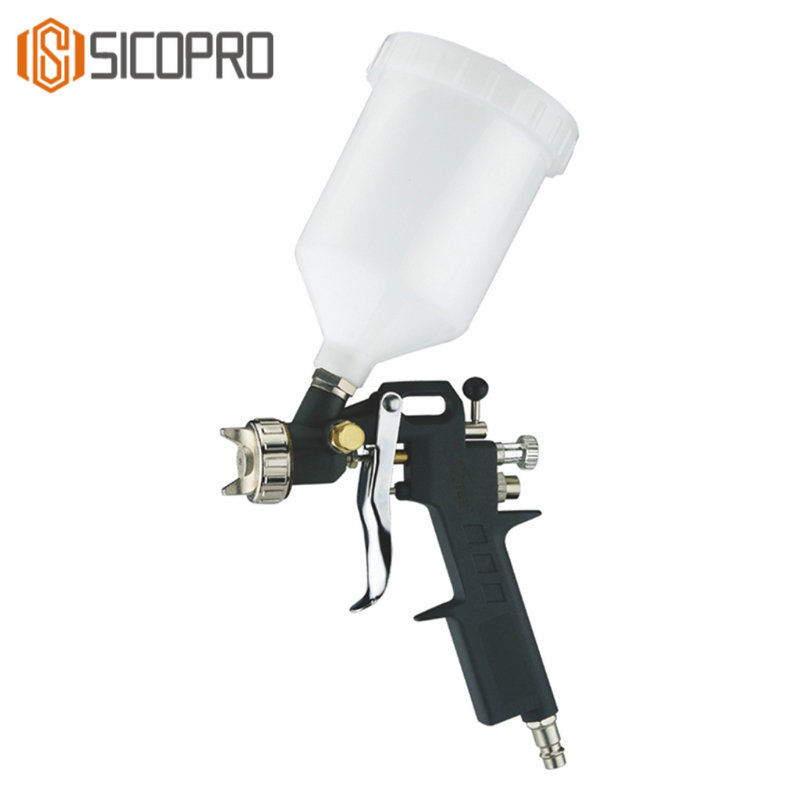 SICOPRO S-990AP LVLP Gravity Feed Spray Gun with Plastic Cup for Automotive and DIY Finishing