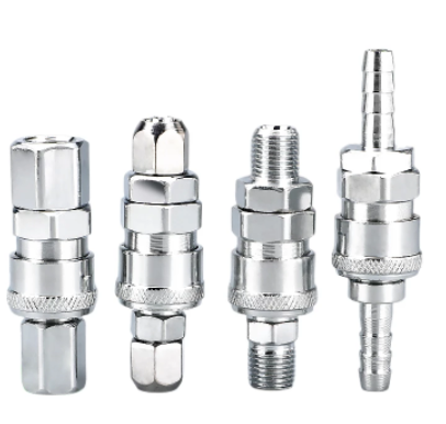 SC-11 4-Piece Pneumatic Quick Coupler Assortment with Thread and Hose Barb Ends