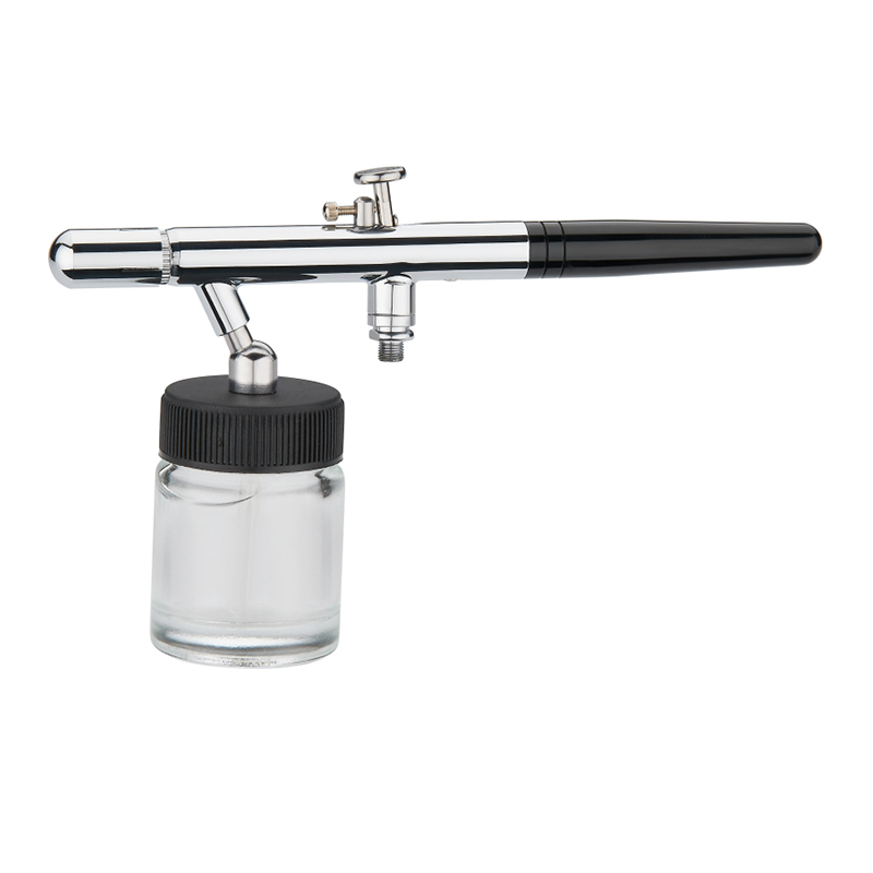 SK-128 Siphon Feed Airbrush with Glass Paint Bottle and Top Trigger