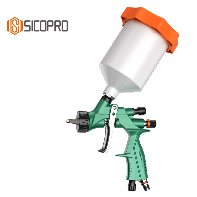 SK200 Professional Gravity Feed LVLP Pneumatic Paint Spray Gun for Automotive & Industrial Coating
