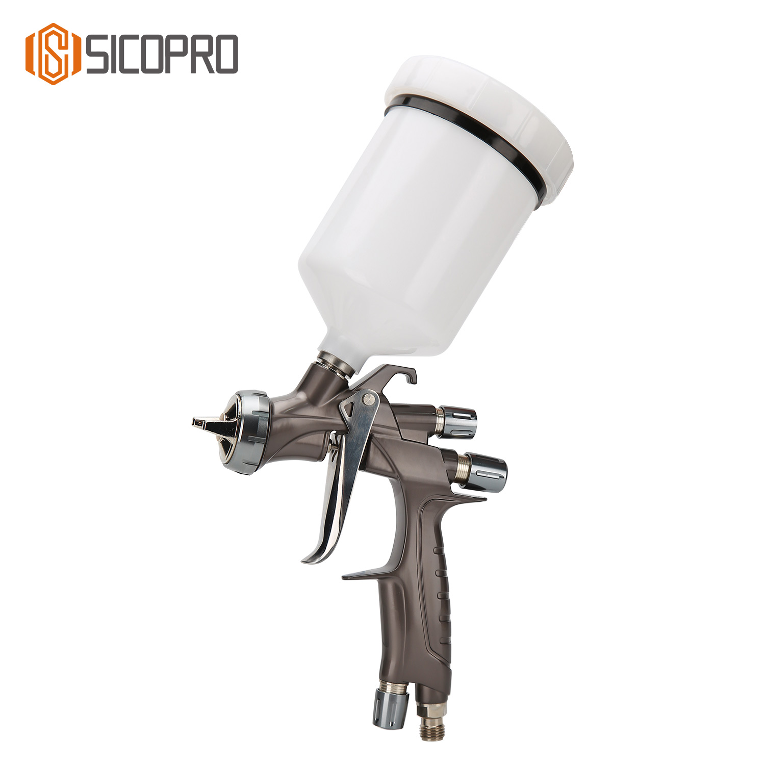 SK201 Professional Gravity Feed LVLP Pneumatic Paint Spray Gun for Automotive Refinishing and Industrial Coating
