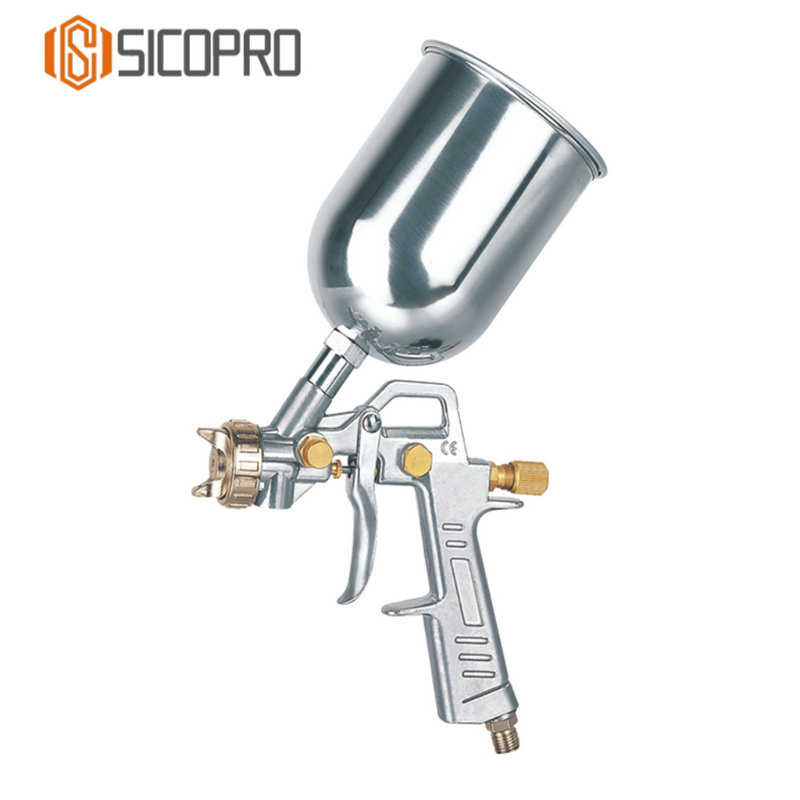TE-80G High Efficiency Gravity Feed Spray Gun with Brass Air Cap for Industrial Coatings