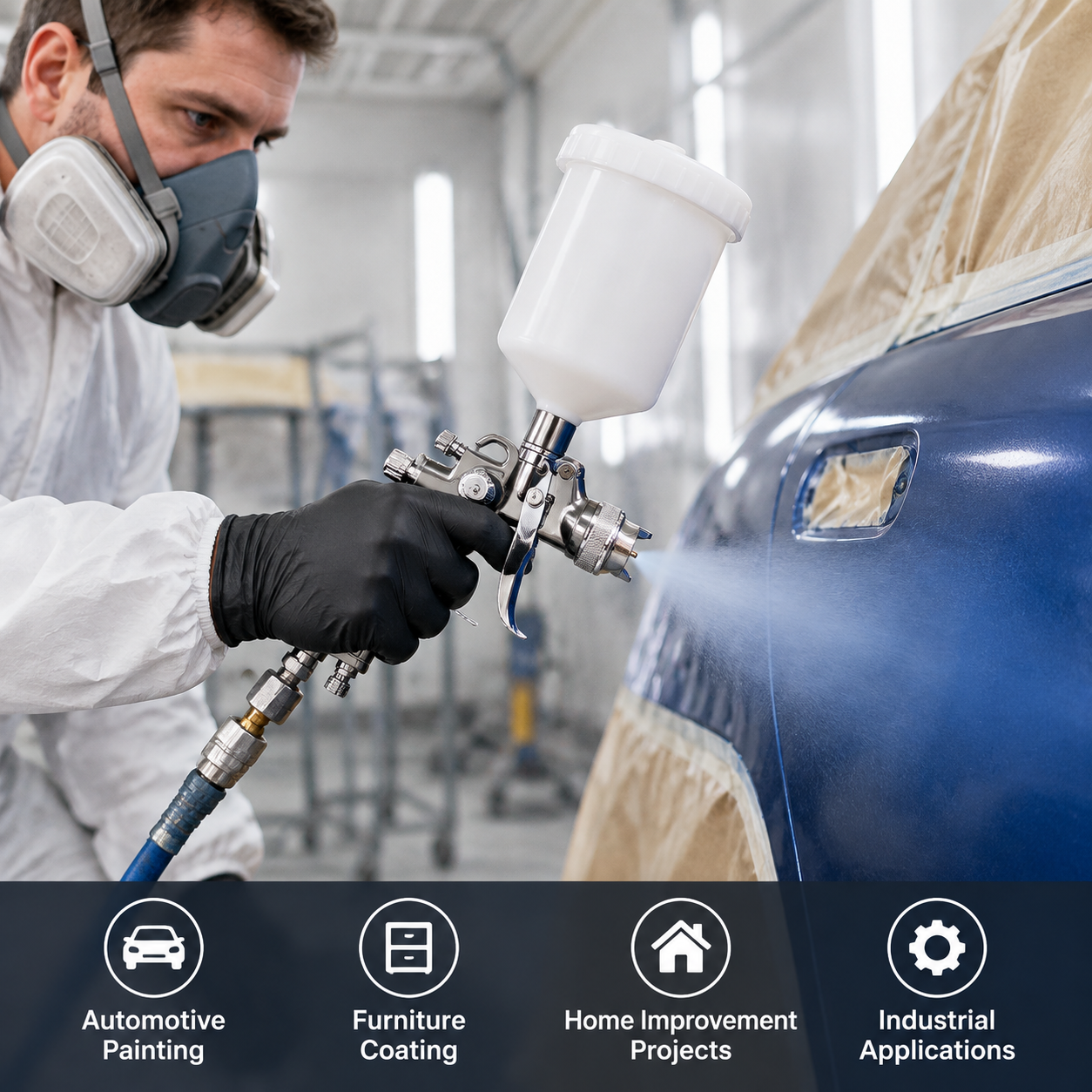 SICOPRO Professional Workshop Spray Gun Set