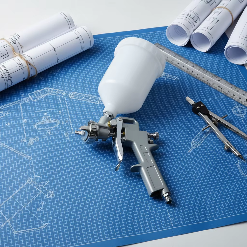 Multi-Purpose Gravity Feed Spray Gun for DIY Painting and Coating