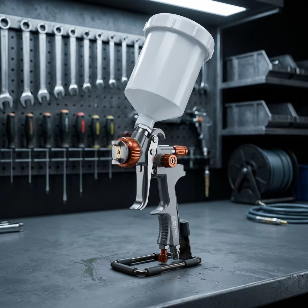 Compact LVLP Fine Finish Gravity Spray Gun for Paint Repair