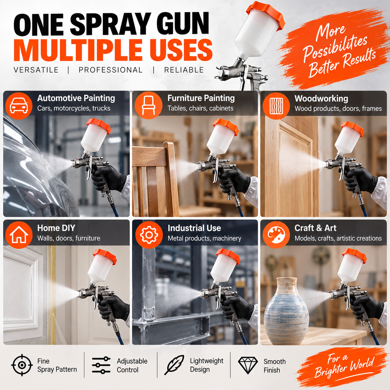 SK-301 LVLP Automotive Refinish Spray Gun