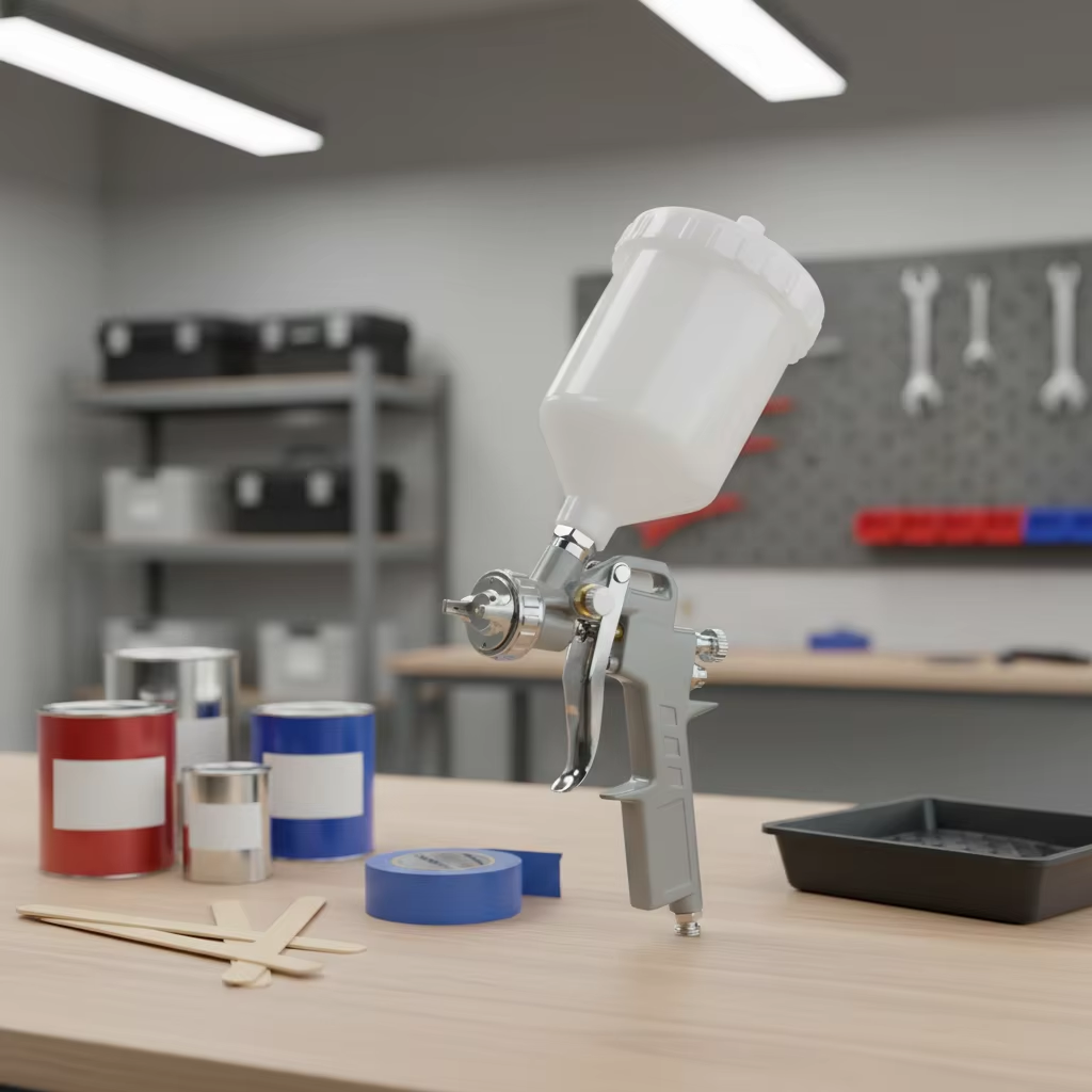 Precision Fine Finish Gravity Feed Spray Gun for Detailed Coating