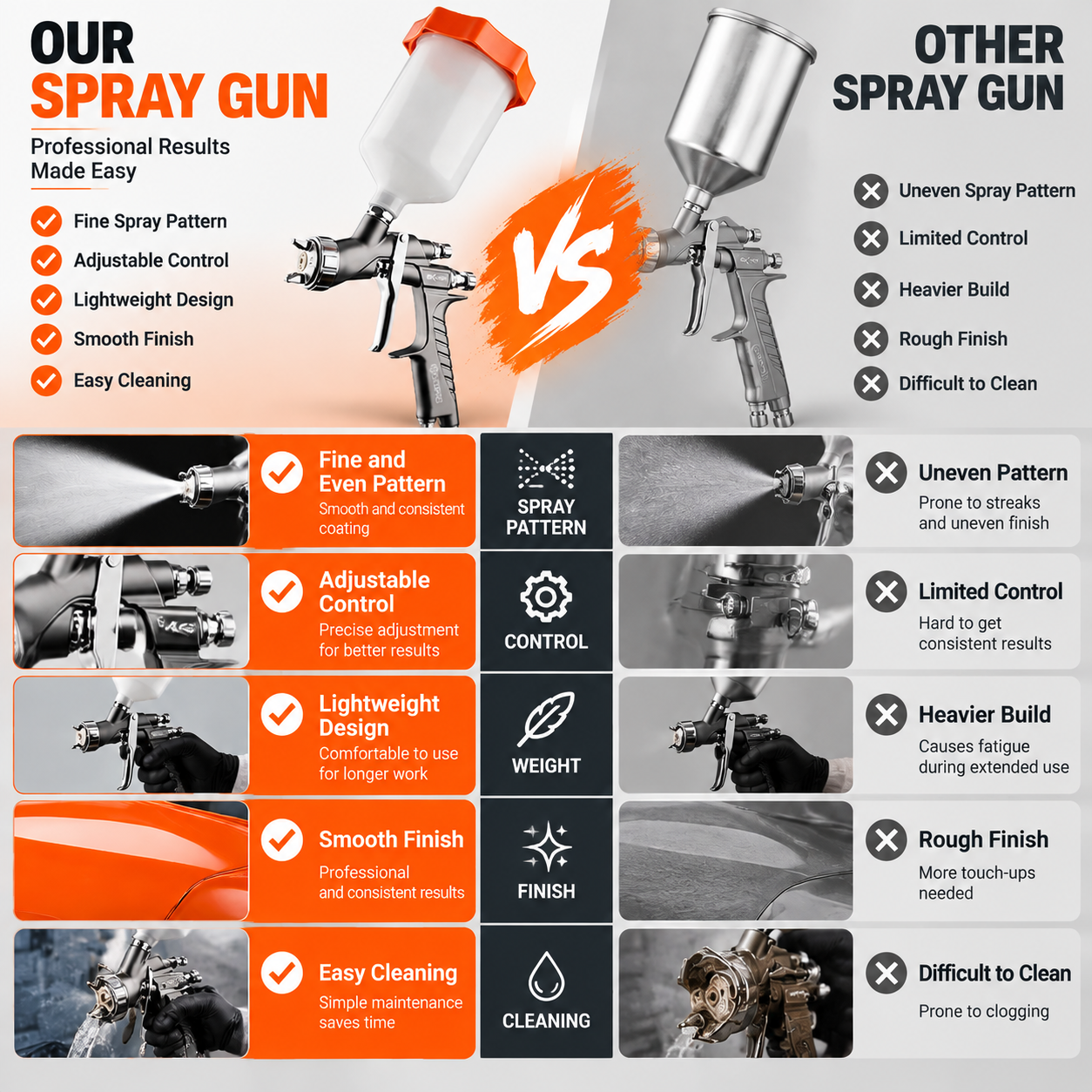 SK-301 LVLP Furniture Painting Spray Gun