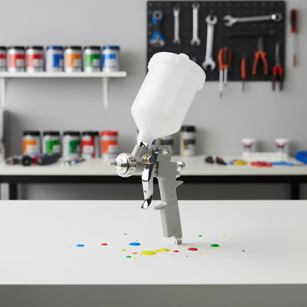 Automotive Refinish Gravity Feed Spray Gun for Body Shop Coating