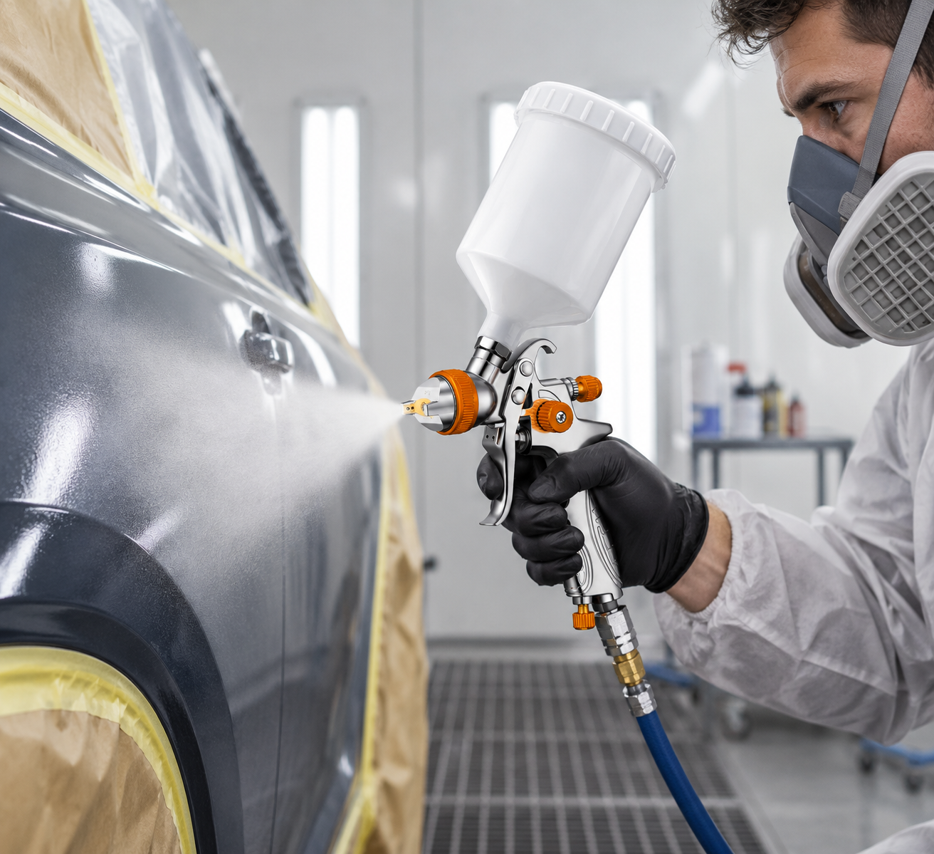 SICOPRO Gravity Feed HVLP Spray Gun for Faster Smoother Painting