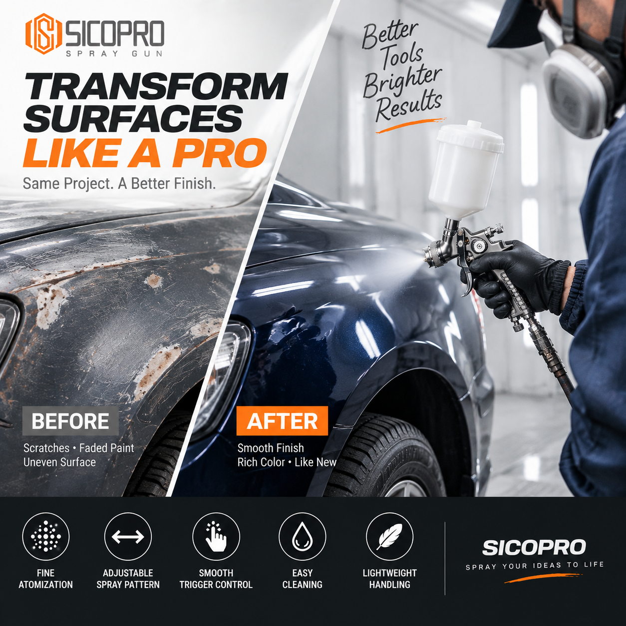 SICOPRO Industrial Surface Coating Spray Gun