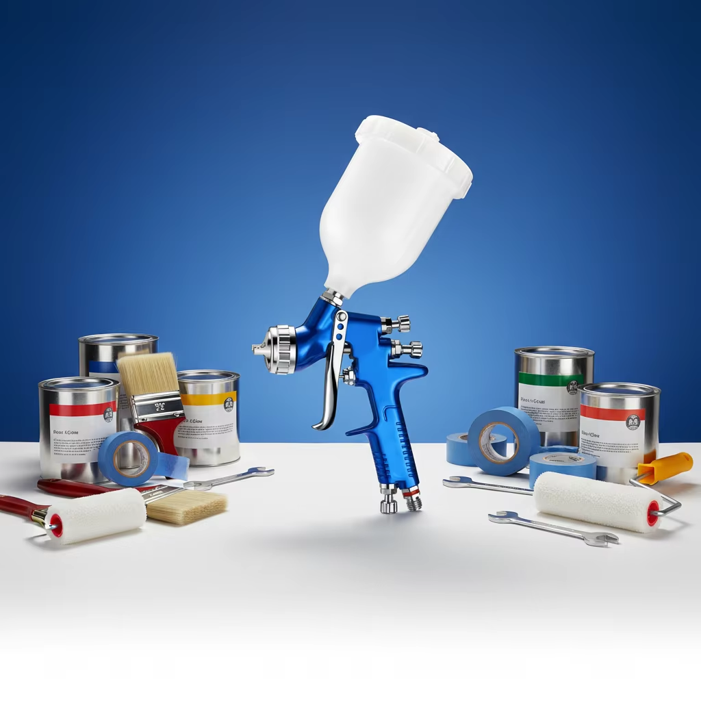 TT LVLP Spray Gun 600CC Professional Gravity Paint Gun 1.8mm