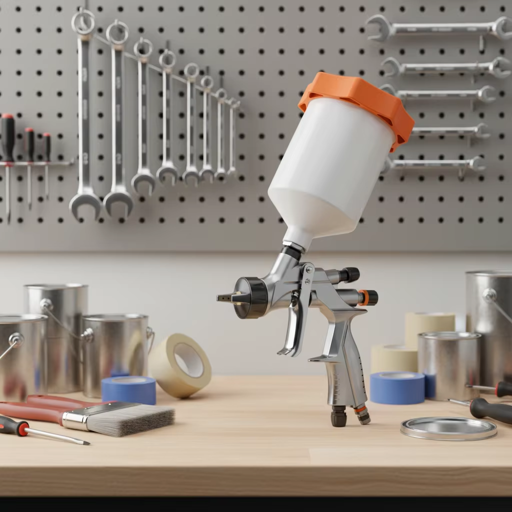 SK-200 Precision Paint Gun for Car Repair, Panels, and Clear Coats