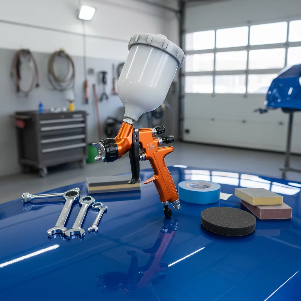 TE LVLP Gravity Feed Spray Gun Professional Automotive Tools