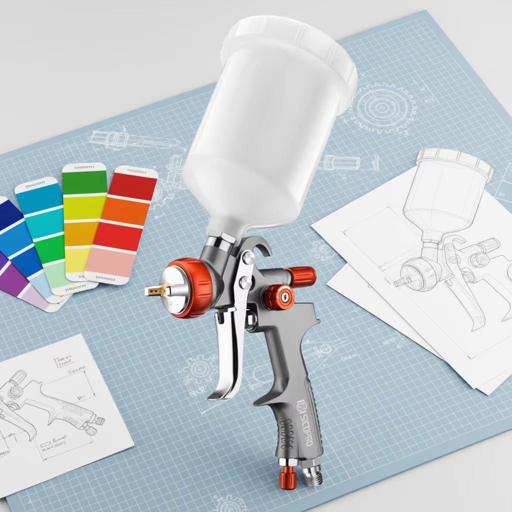 SK-100 LVLP Spray Gun Compact Professional Automotive Painting Tool