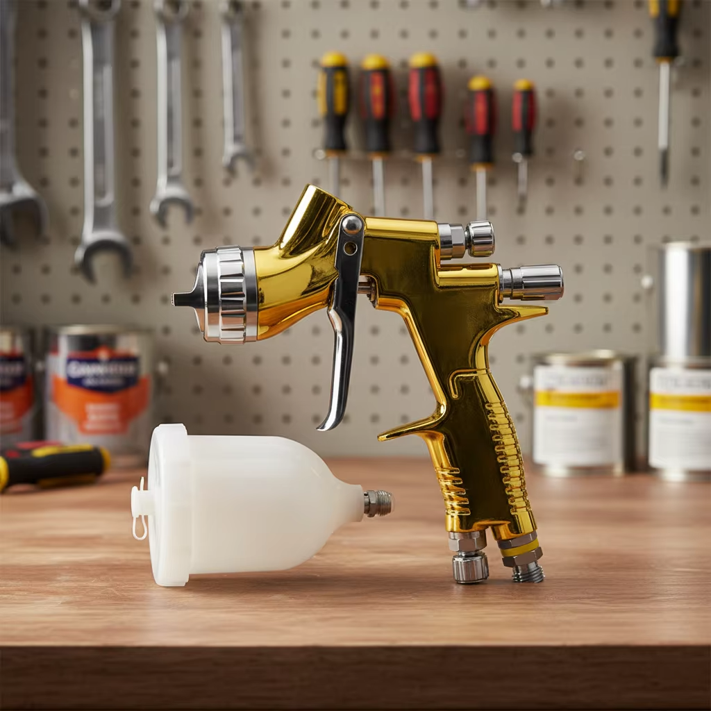 TT Gold 1.7mm LVLP Paint Sprayer Gravity Feed Refinish Tool