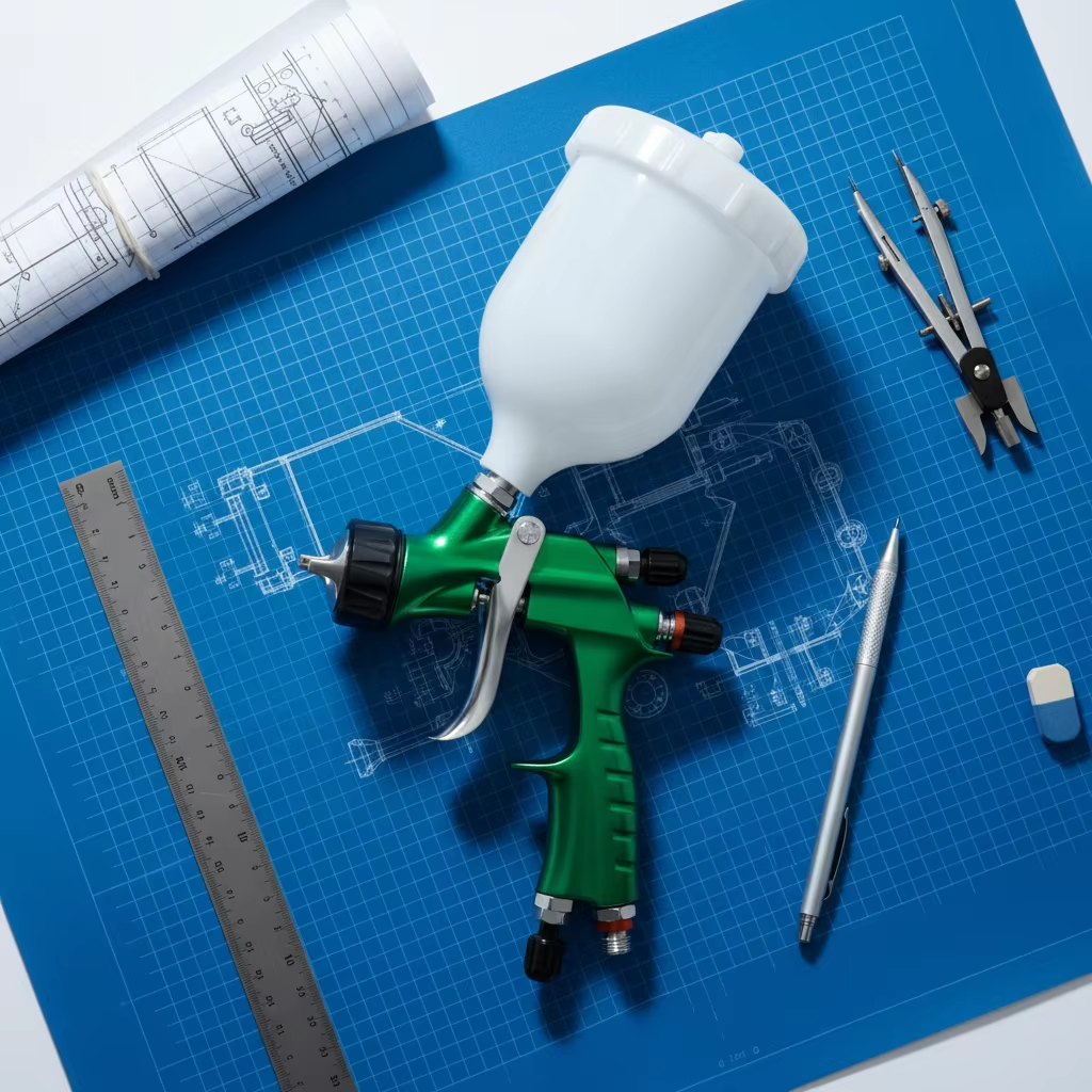 SK-300 LVLP Spray Gun Durable Air Spray Gun for Painting