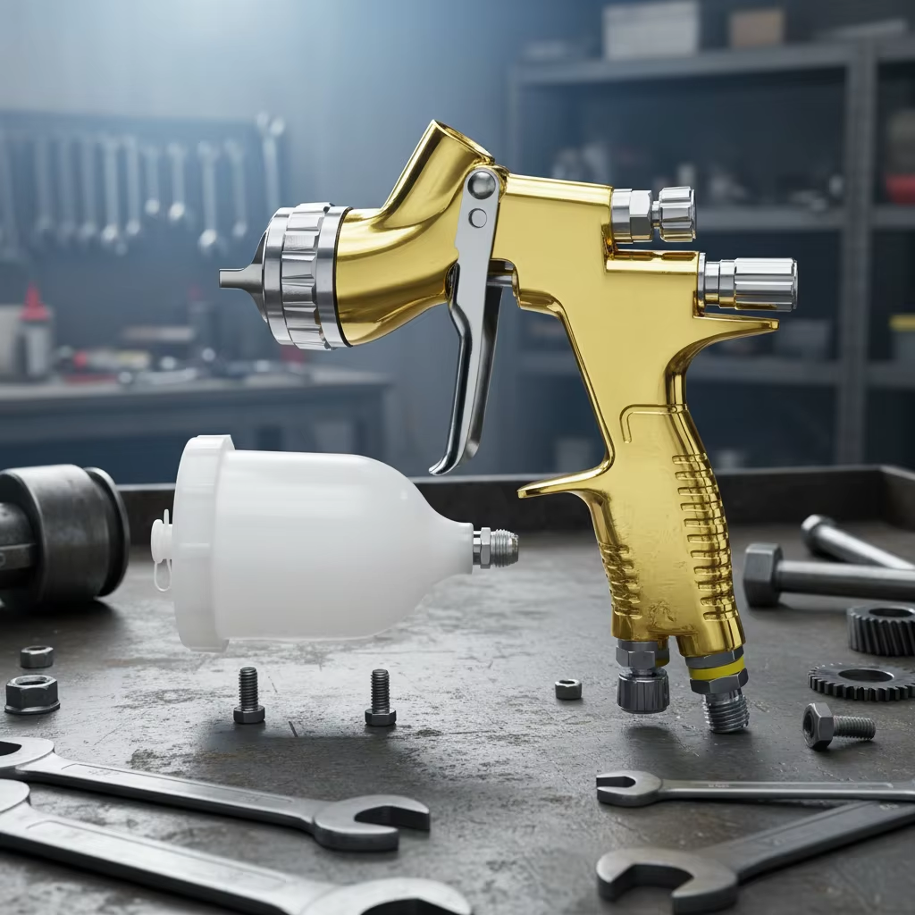 TT Gold 1.5mm LVLP Paint Sprayer Gravity Feed Refinish Tool