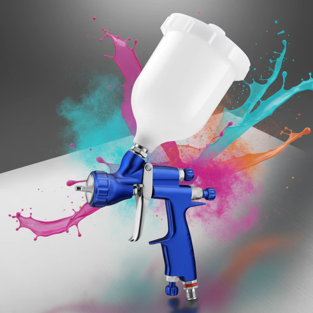 SK-735 LVLP Spray Gun Professional Low Pressure Gravity Feed Paint Gun