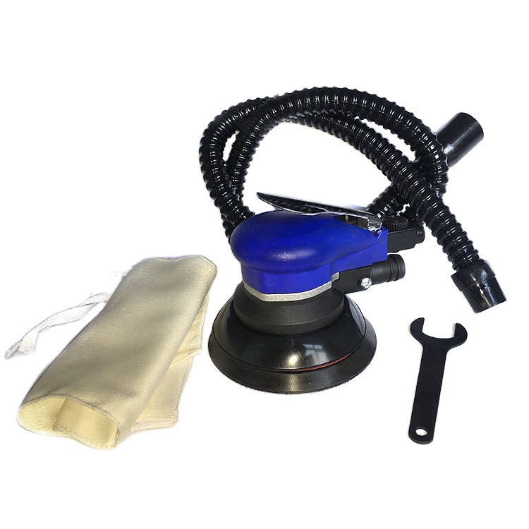 5-Inch Air Random Orbital Sander with Yellow Hook-and-Loop Pad