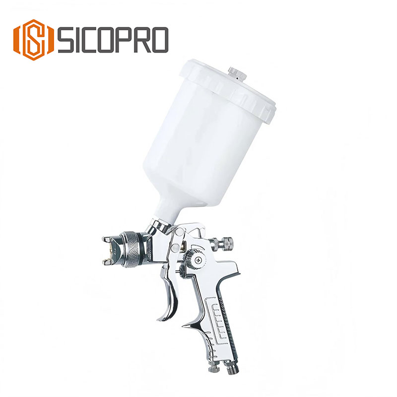 SICOPRO AS-1001P Chrome LVLP Gravity Spray Gun for Auto Refinish & Wood Coating