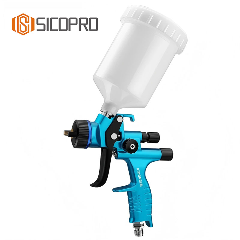 SICOPRO SK-2021 LVLP Spray Gun - Ergonomic Gravity Feed Paint Sprayer