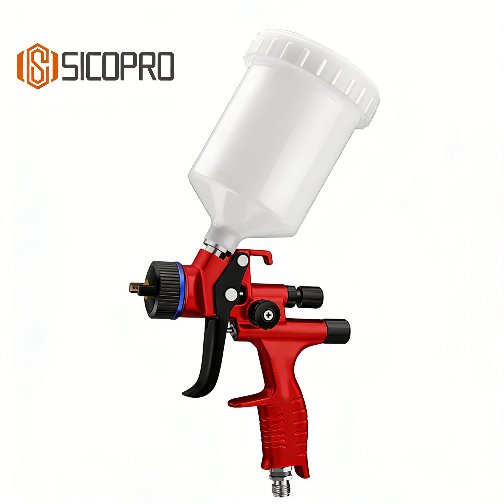 SICOPRO SK2021 Red LVLP Spray Gun 600ml - Automotive & Furniture Refinish Tool